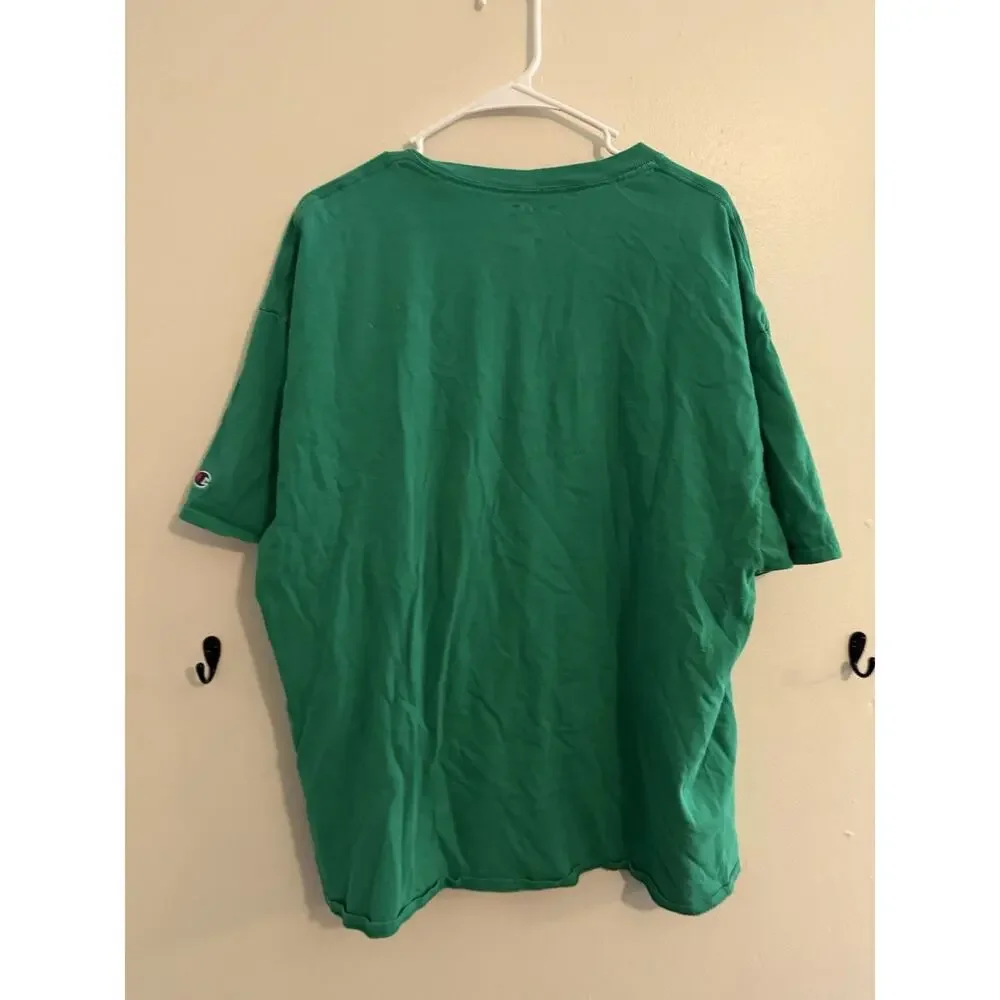 Notre Dame Fighting Irish Leprechaun T Shirt Green Champion 2XL NCAA - Picture 4 of 4